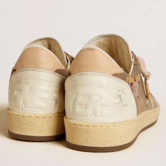 Golden Goose Ball Star Sneakers In Brown Suede With Leather Star And Heel Tab GWF00117.F006524.82817