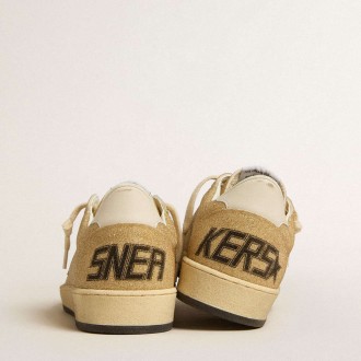 Golden Goose Ball Star Sneakers In Golden Swarovski Crystals With Milk-white Leather Star GWF00117.F005136.65194