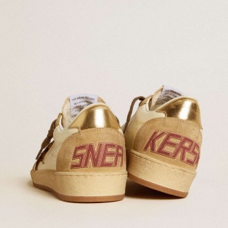 Golden Goose Ball Star Sneakers In Nappa And Suede With Pony Skin Star And Metallic Heel Tab GWF00117.F006666.11425