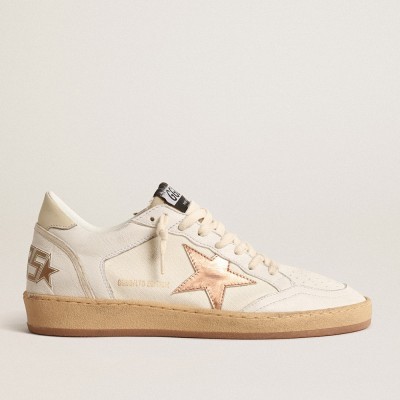 Golden Goose Ball Star Sneakers LTD In Canvas And Nappa With Bronze Metallic Leather Star GWF00327.F004682.82321