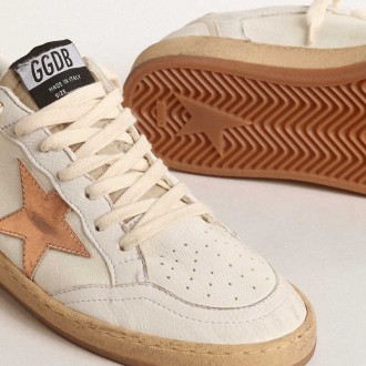 Golden Goose Ball Star Sneakers LTD In Canvas And Nappa With Bronze Metallic Leather Star GWF00327.F004682.82321