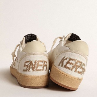 Golden Goose Ball Star Sneakers LTD In Canvas And Nappa With Bronze Metallic Leather Star GWF00327.F004682.82321