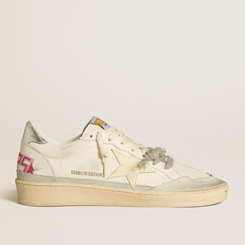 Golden Goose Ball Star Sneakers LTD In Nappa Leather With Leather Star And Metallic Leather Heel Tab GWF00117.F006538.12115