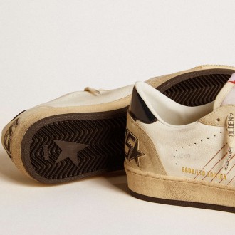 Golden Goose Ball Star Sneakers LTD In Nappa Leather With Red Leather Star And Leather Heel Tab GMF00351.F006565.12121