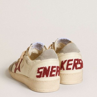 Golden Goose Ball Star Sneakers LTD In Nappa With Leather Star And Silver Suede Heel Tab GWF00117.F006531.10423