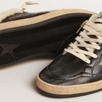 Golden Goose Ball Star Sneakers Sabots In Nappa With Platinum Star And Shearling Lining GWF00436.F004042.90370