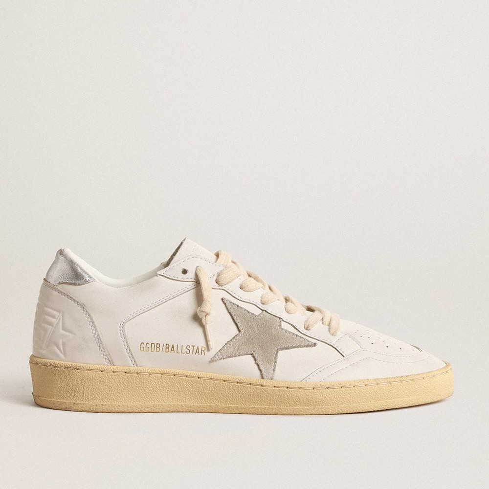 Golden Goose Ball Star Sneakers With Suede Star And Metallic Leather Heel Tab GWF00327.F004538.10273