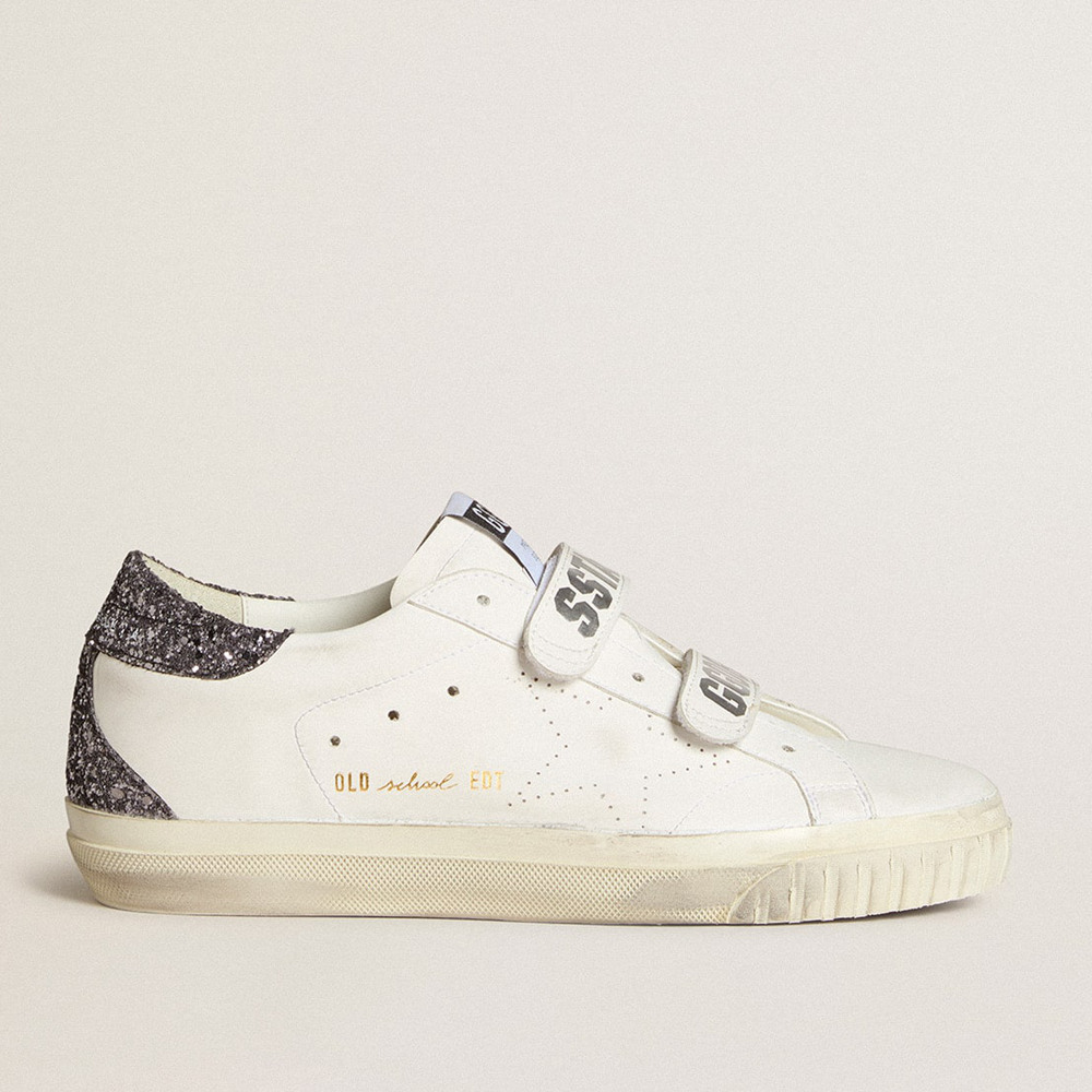 Golden Goose Bio-based Old School Sneakers With Perforated Star And Glitter Heel Tab GWF00847.F006692.11867