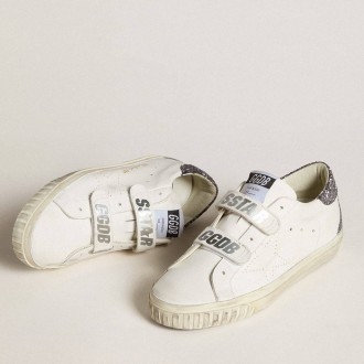 Golden Goose Bio-based Old School Sneakers With Perforated Star And Glitter Heel Tab GWF00847.F006692.11867