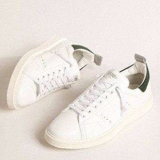 Golden Goose Bio-based Starter Sneakers With Green Leather Heel Tab GMF00127.F004591.10502