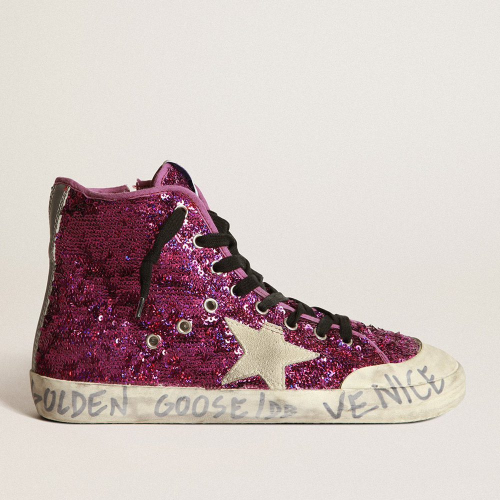 Golden Goose Francy Sneakers Sneakers With Sequins And Handwritten Lettering On The Outsole GWF00114.F002977.45363