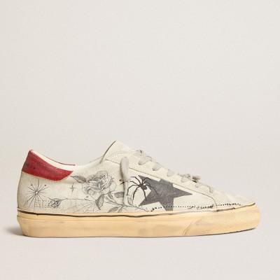 Golden Goose HAUS Of Dreamers Exclusive Women's Super-Star Sneakers In Ice Gray Crust Leather GWF00698.F005610.10201