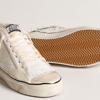 Golden Goose Hi Mid Star Sneakers LAB With Perforated Star And Flash With Cut-out Stars GWF00579.F004637.10283