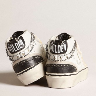 Golden Goose Hi Mid Star Sneakers LAB With Perforated Star And Flash With Cut-out Stars GWF00579.F004637.10283