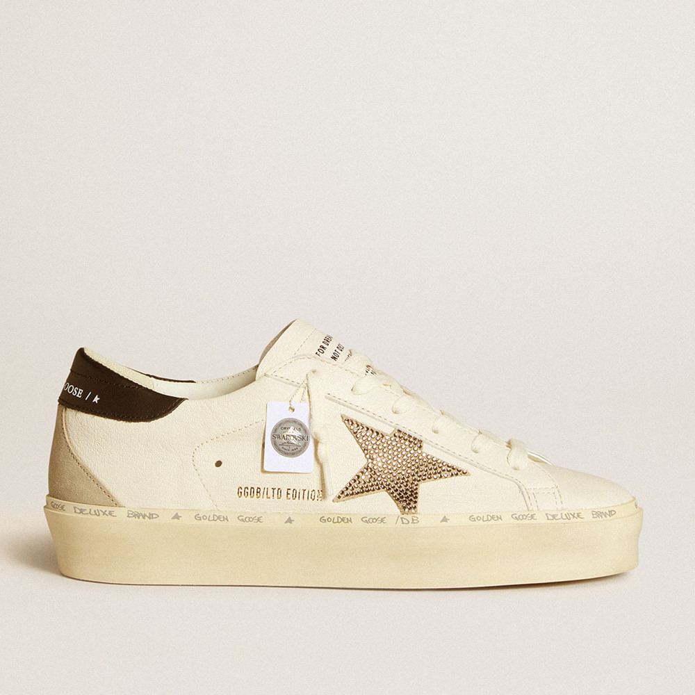 Golden Goose Hi Star Sneakers LTD With Swarovski Crystal Star And Black Leather Heel Tab GWF00119.F006532.10321