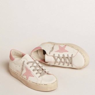 Golden Goose Hi Star Sneakers With Suede Star And Old Rose Leather Heel Tab GWF00118.F004723.11202