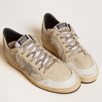 Golden Goose Men's Ball Star Sneakers LTD In Leather And Suede With Crocodile Print Leather Star GMF00327.F006656.82842