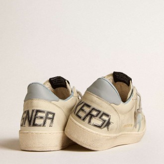 Golden Goose Men's Ball Star Sneakers LTD With Light Blue Plastic Star And Leather Heel Tab GMF00117.F006028.11866