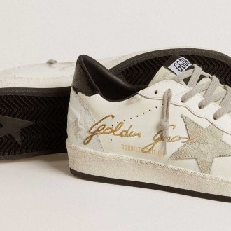 Golden Goose Men's Ball Star Sneakers LTD With Suede Star And Textured Leather Heel Tab GMF00117.F006630.10220