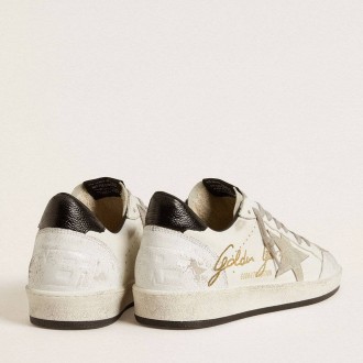 Golden Goose Men's Ball Star Sneakers LTD With Suede Star And Textured Leather Heel Tab GMF00117.F006630.10220