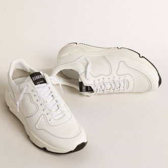 Golden Goose Men's Bio-based Running Sole Shoes With White Star And Heel Tab GMF00126.F003953.10100