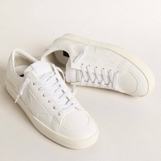 Golden Goose Men's Bio-based Stardan Sneakers With White Star And Heel Tab GMF00128.F003951.10100