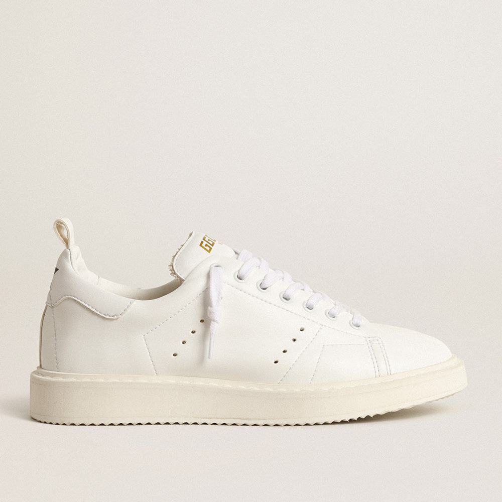 Golden Goose Men's Bio-based Starter Sneakers With White Star And Heel Tab GMF00127.F003949.10100