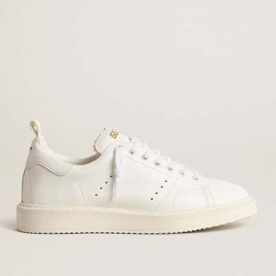 Golden Goose Men's Bio-based Starter Sneakers With White Star And Heel Tab GMF00127.F003949.10100