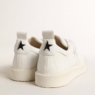 Golden Goose Men's Bio-based Starter Sneakers With White Star And Heel Tab GMF00127.F003949.10100