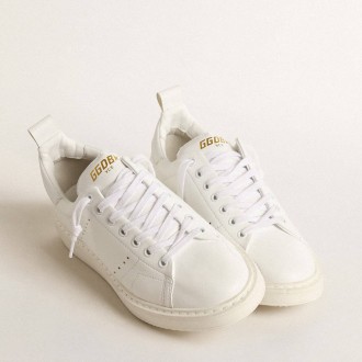 Golden Goose Men's Bio-based Starter Sneakers With White Star And Heel Tab GMF00127.F003949.10100