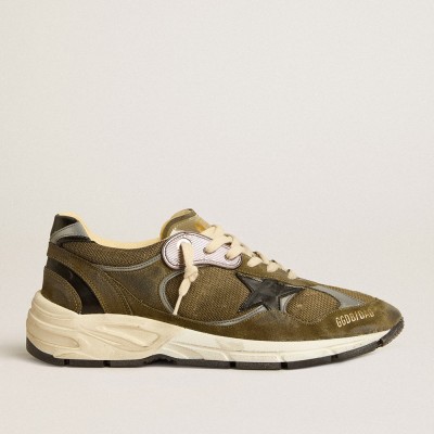 Golden Goose Men's Dad-Star Sneakers In Suede And Mesh With Black Leather Star And Heel Tab GMF00199.F005207.35875