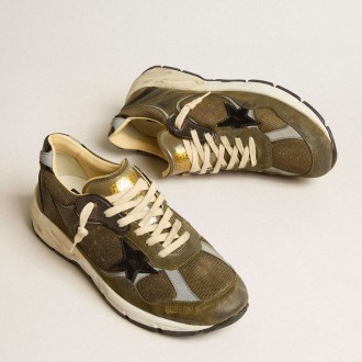 Golden Goose Men's Dad-Star Sneakers In Suede And Mesh With Black Leather Star And Heel Tab GMF00199.F005207.35875