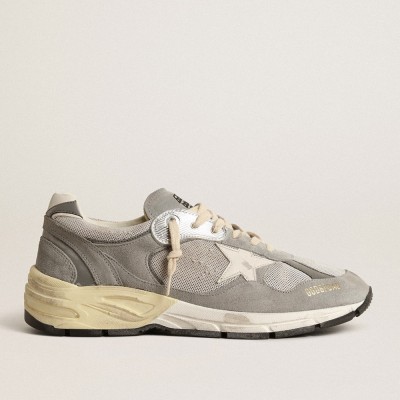 Golden Goose Men's Dad-Star Sneakers In Suede And Mesh With White Leather Star And Heel Tab GMF00558.F004944.60379