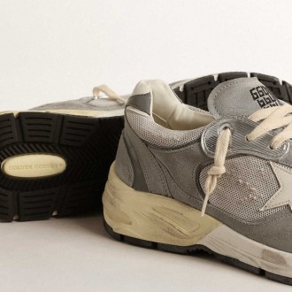 Golden Goose Men's Dad-Star Sneakers In Suede And Mesh With White Leather Star And Heel Tab GMF00558.F004944.60379