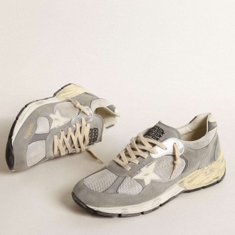 Golden Goose Men's Dad-Star Sneakers In Suede And Mesh With White Leather Star And Heel Tab GMF00558.F004944.60379