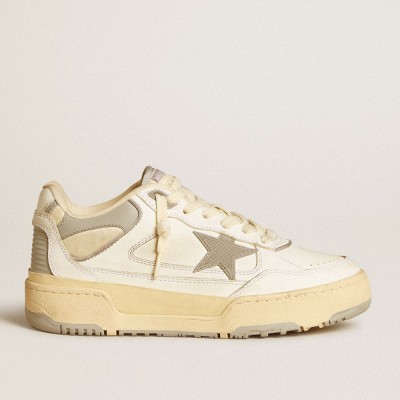 Golden Goose Men's Forty2 Sneakers With Grey Star And White Leather Heel Tab GMF00630.F006886.10973