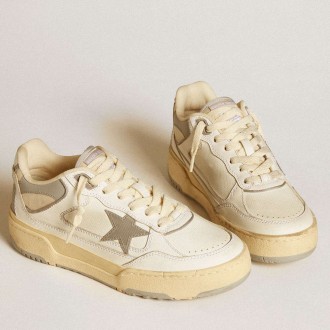 Golden Goose Men's Forty2 Sneakers With Grey Star And White Leather Heel Tab GMF00630.F006886.10973