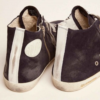 Golden Goose Men's Francy Sneakers In Leather With Leather Star And Heel Tab GMF00113.F000322.50517