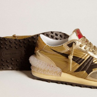 Golden Goose Men's Gold Marathon Shoes With Gold Nylon Upper GMF00684.F006462.65145