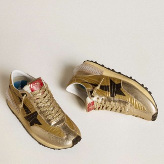 Golden Goose Men's Gold Marathon Shoes With Gold Nylon Upper GMF00684.F006462.65145