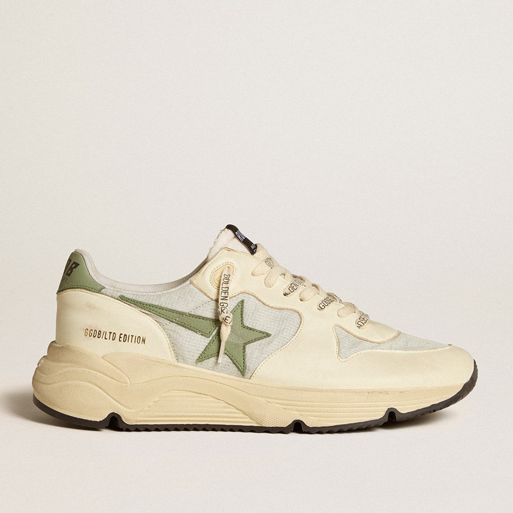 Golden Goose Men's Running Sole Shoes LTD In Nylon And Nappa With Nubuck Star And Heel Tab GMF00126.F006636.12133