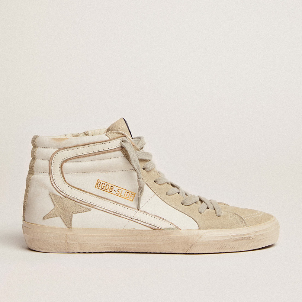 Golden Goose Men's Slide Sneakers In Leather With Suede Details GMF00115.F000324.10276