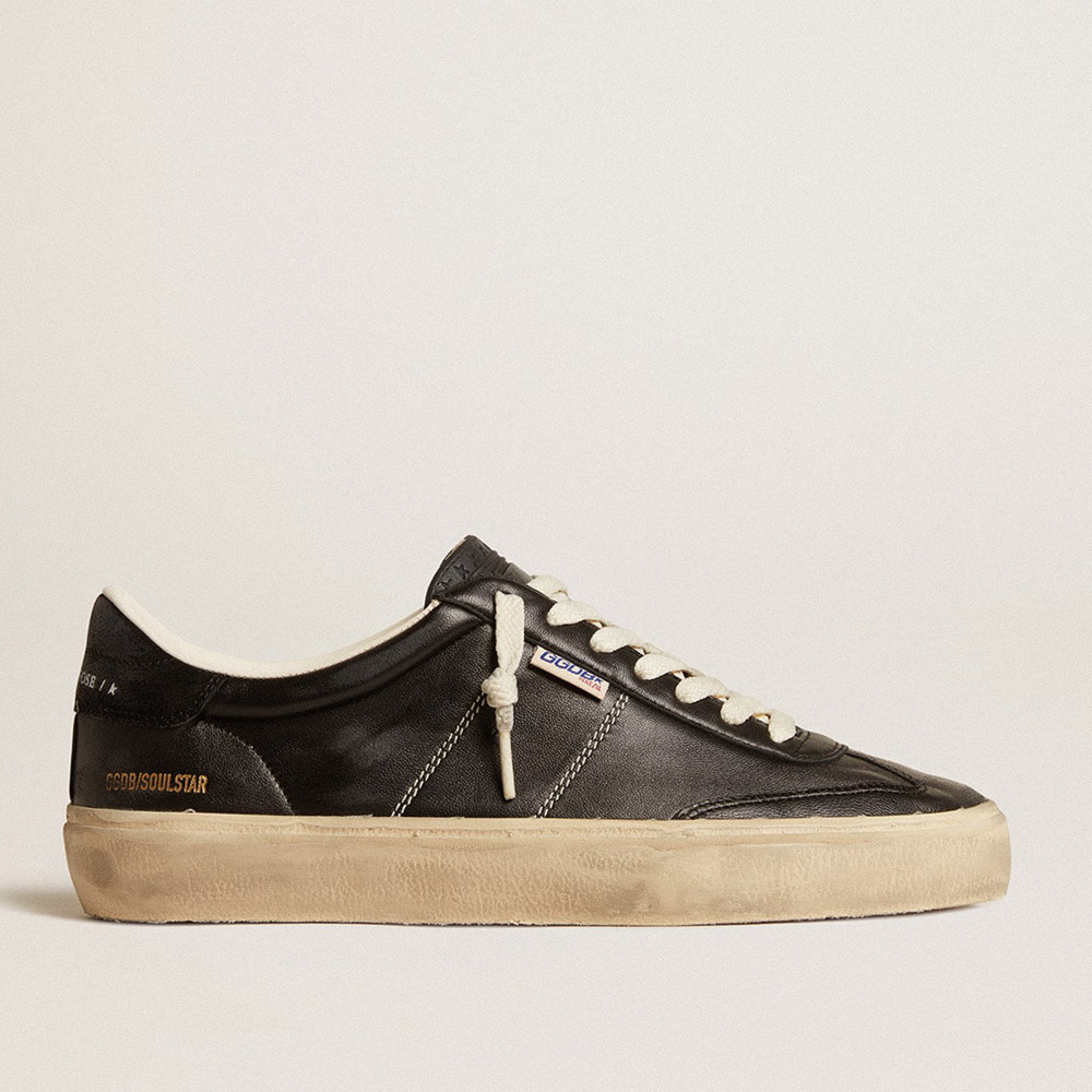 Golden Goose Men's Soul Star Sneakers In Black Bio-based Nappa GMF00464.F005050.90100