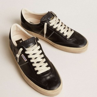 Golden Goose Men's Soul Star Sneakers In Black Bio-based Nappa GMF00464.F005050.90100