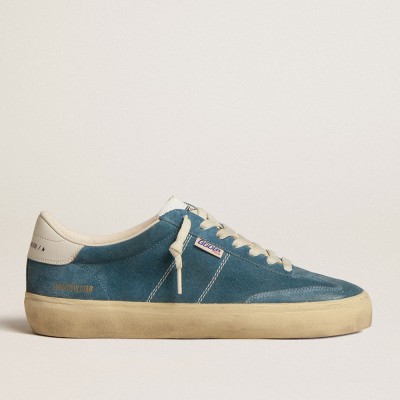 Golden Goose Men's Soul Star Sneakers In Bright Blue Suede GMF00464.F005047.50810