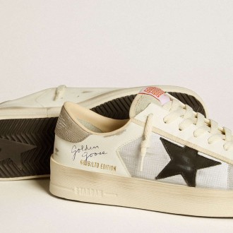 Golden Goose Men's Stardan Sneakers In Leather And Nylon With Black Leather Star And Nubuck Heel Tab GMF00333.F006665.70277