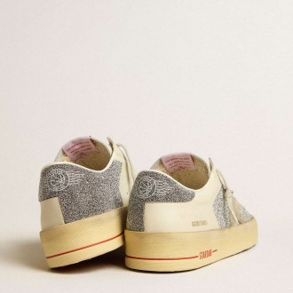 Golden Goose Men's Stardan Sneakers In Suede With Sand Star And Swarovski Crystal Inserts GMF00128.F005164.10449