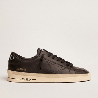 Golden Goose Men's Stardan Sneakers In Total Black Leather GMF00128.F000860.90100