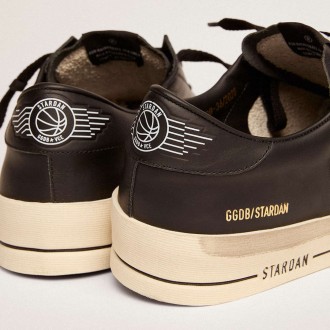 Golden Goose Men's Stardan Sneakers In Total Black Leather GMF00128.F000860.90100