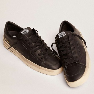 Golden Goose Men's Stardan Sneakers In Total Black Leather GMF00128.F000860.90100